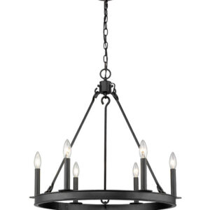 Barclay 6-Light Chandelier in Matte Black