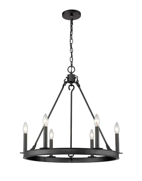 Barclay 6-Light Chandelier in Matte Black