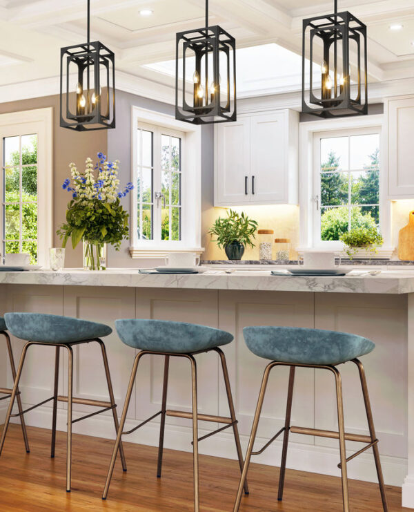 Easton 4-Light Chandelier in Matte Black - Image 2