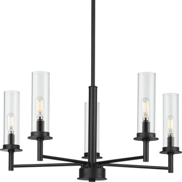 Kellwyn Collection Five-Light Clear Glass Chandelier