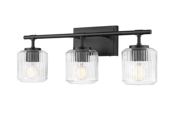 Landon Matte Black Vanity Light