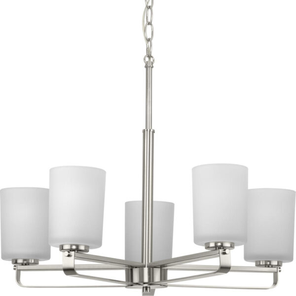 League Collection Five-Light Etched Glass Chandelier