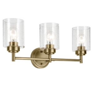 Winslow Vanity Light Seeded Glass