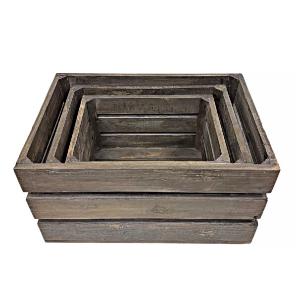 3 Piece Reclaimed Crate Set - Image 2