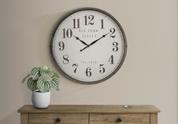 30"DIA / WALL CLOCK / BROWN - Image 2