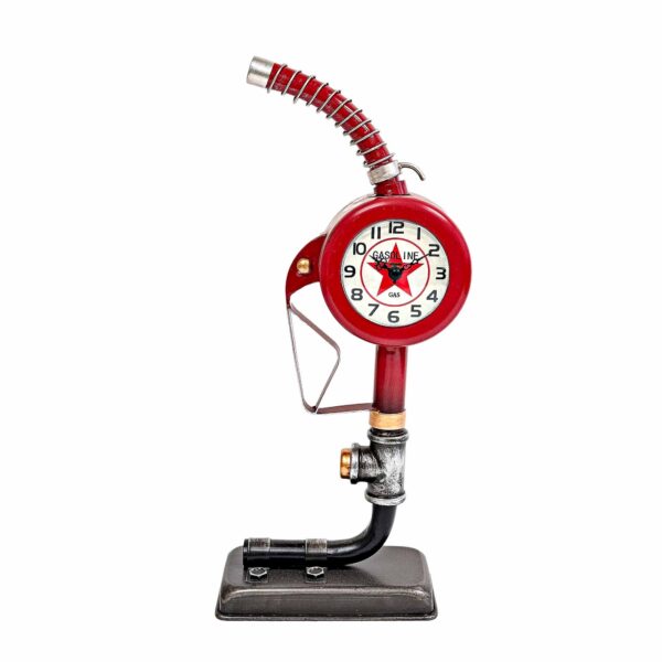 Red Gas Nozzle Table Clock