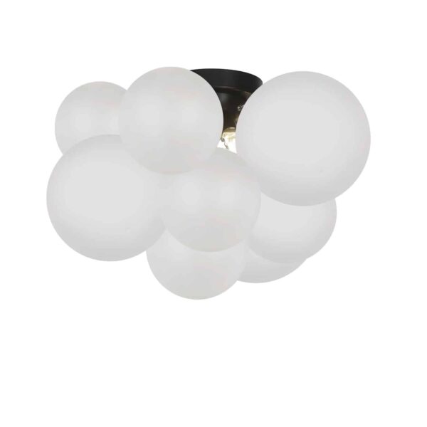 3LT Flush Mount, MB w/ FR Glass
