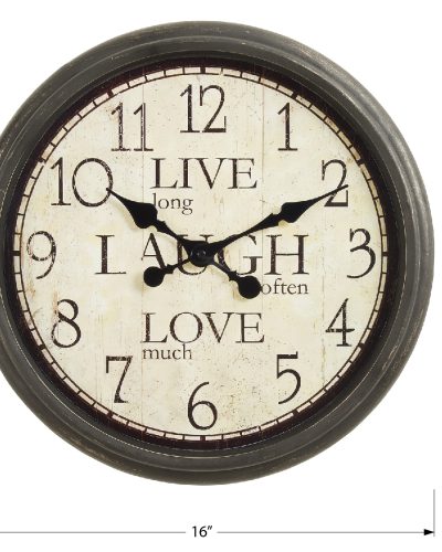 16DIA-WALL-CLOCK-ANTIQUE-BROWN
