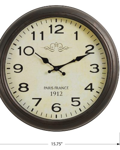 16DIA-WALL-CLOCK-ANTIQUE-BROWN