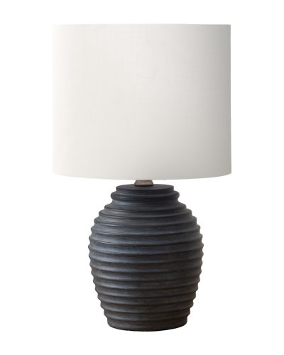 17H-TABLE-LAMP-BLACK-RESIN-IVORY-SHADE
