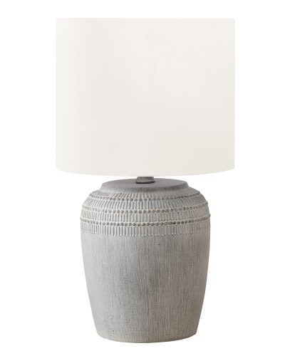 17H-TABLE-LAMP-GREY-CERAMIC-IVORY-SHADE