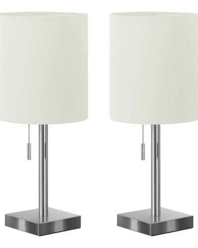 2PCS-17H-TABLE-LAMP-NICKEL-METALIVORYUSB